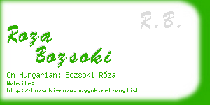roza bozsoki business card